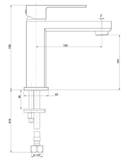 Смеситель для раковины Paini Grazia 21PZ205S чёрный матовый